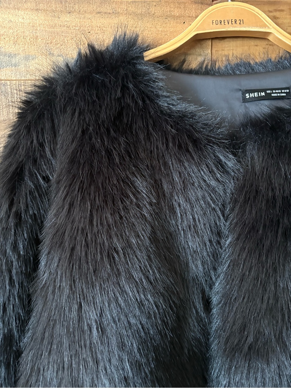 Black Faux Fur Teddy Jacket